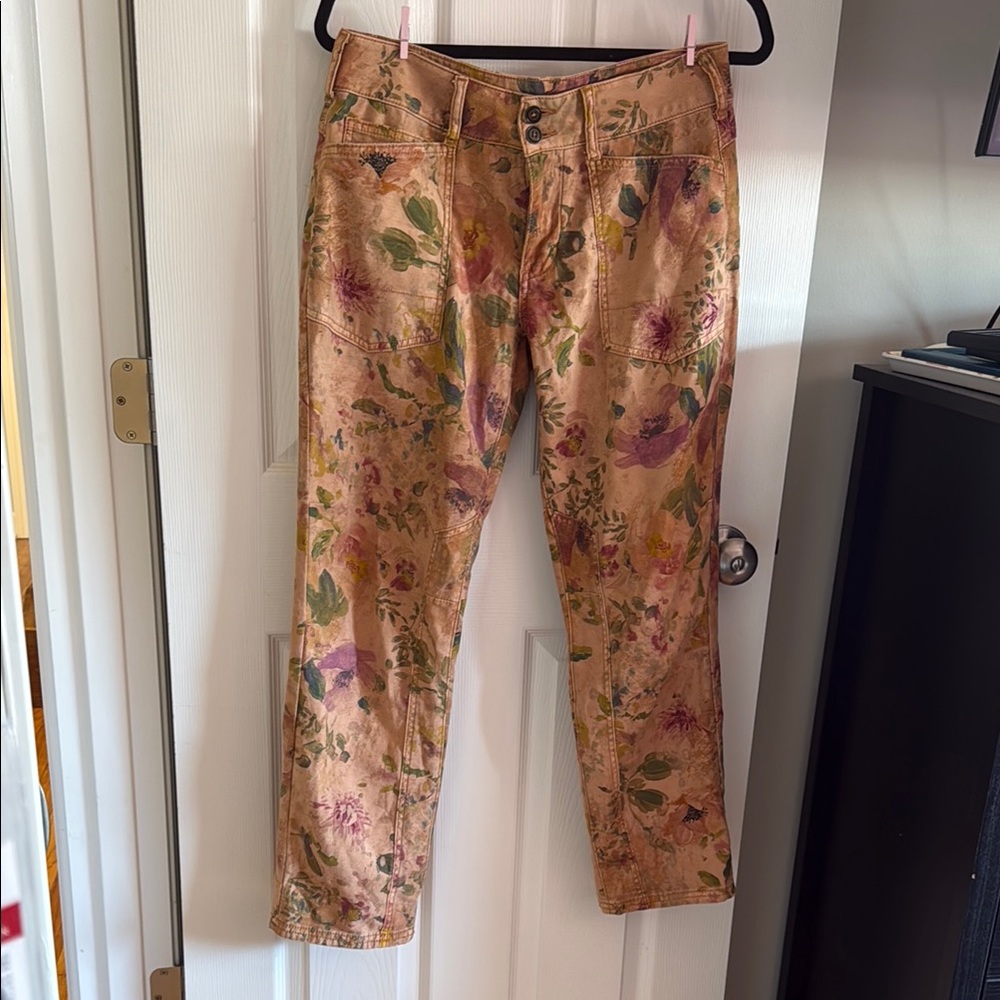 Floral Tan Women's Jeans